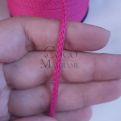 Cordón cola de rata polipropileno 3mm Fucsia- 100 mts