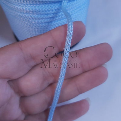 Cordón cola de rata polipropileno 3mm Celeste- 100 mts