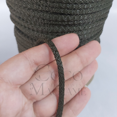 Cordón Tejido polipropileno verde muzgo - 4mm