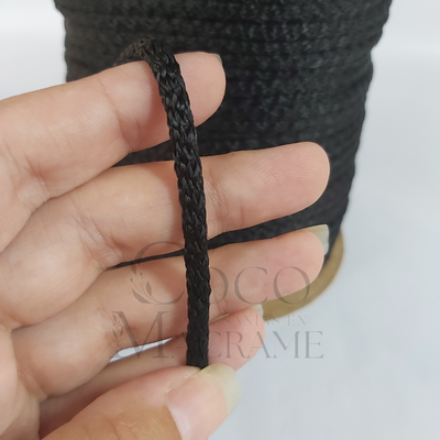 Cordón Tejido polipropileno negro - 4mm