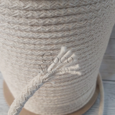 Cordón de algodón relleno 7mm Crudo