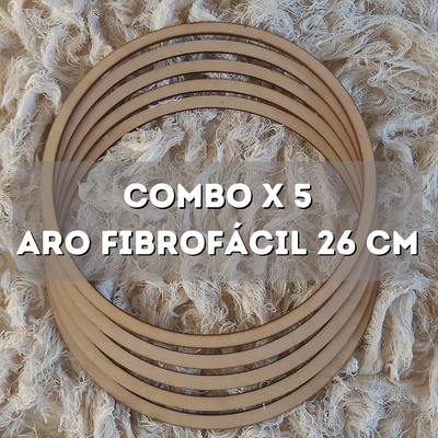 Aro de fibrofacil 26 cm - Pack x 5 