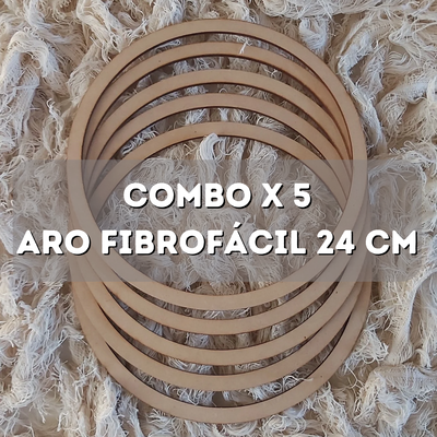Aro de fibrofacil 24 cm - Pack x 5 