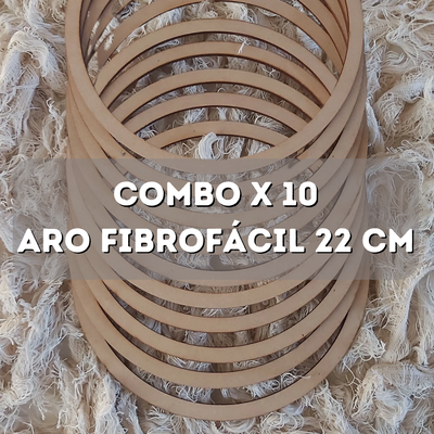 Aro de fibrofacil 22 cm - Pack x 10 