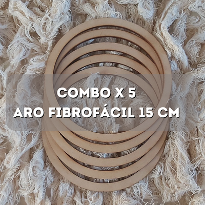 Aro de fibrofacil 15 cm - Pack x 5 
