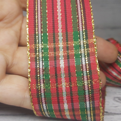 Cinta navideña Florencia 40mm  x 10 mts