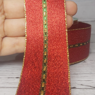 Cinta navideña Fátima 40mm  x 10 mts