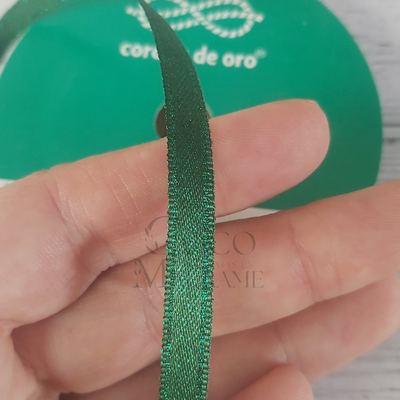 Cinta navideña ralur verde Nro 1 - 6mm  x 1 mt