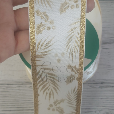 Cinta navideña Fronda 50mm  x 10 mts