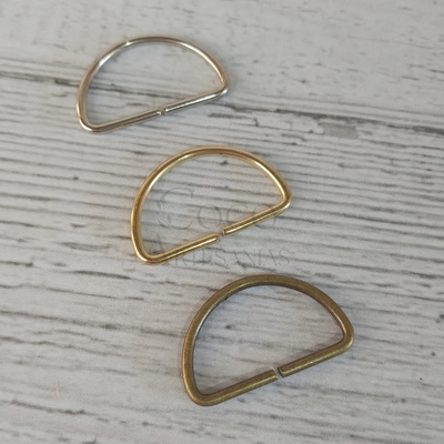 Medialuna de metal 30mm bronce x un.