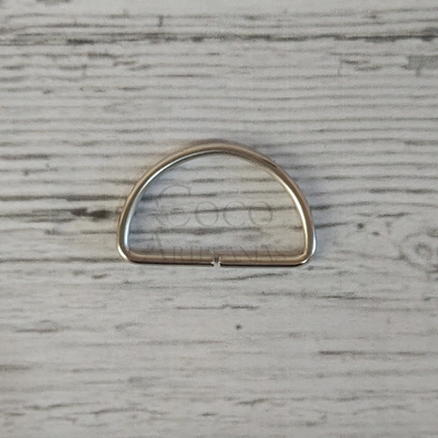 Medialuna de metal 30mm plateado x un.