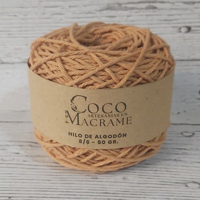 Hilo de algodón 8/6 ovillo 50gr. - Camel