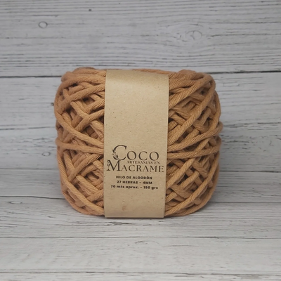 Hilo de algodón 27 h. Camel 4mm x unidad 