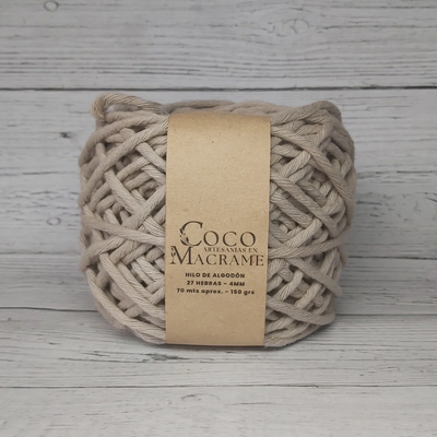 Hilo de algodón 27 h. Piedra 4mm x unidad 