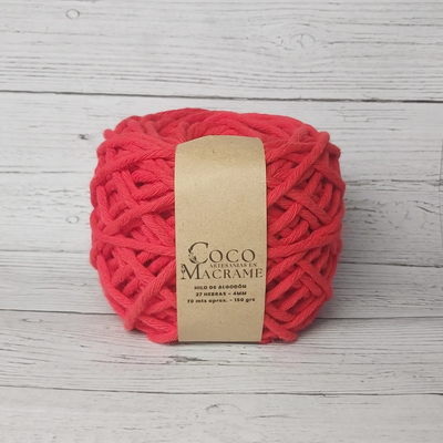 Hilo de algodón 27 h. Rojo 4mm x unidad 