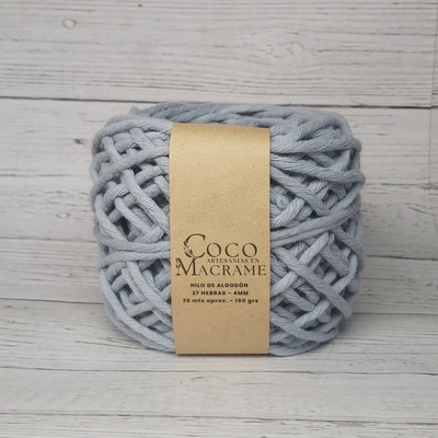 Hilo de algodón 27 h. Gris medio 4mm x unidad 