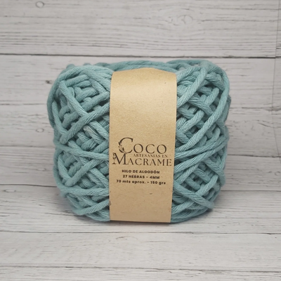 Hilo de algodón 27 h. Verde Mar 4mm x unidad 