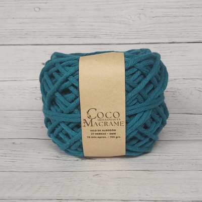 Hilo de algodón 27 h. Petróleo 4mm x unidad 