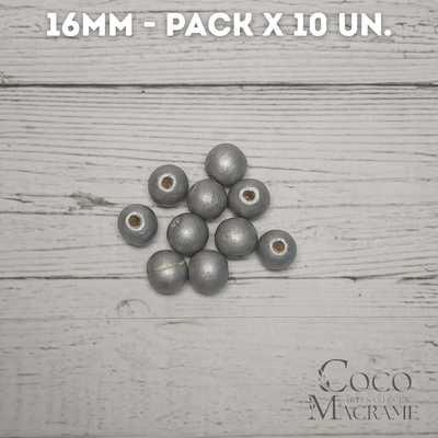 Esfera 16mm Plata x 10 un.