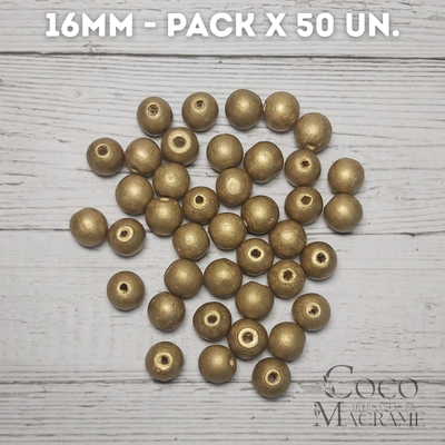 Esfera 16mm Oro oscuro x 50 un.