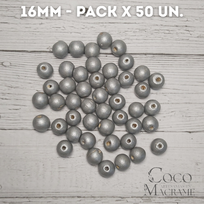 Esfera 16mm Plata x 50 un.