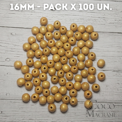 Esfera 16mm Oro x 100 un.