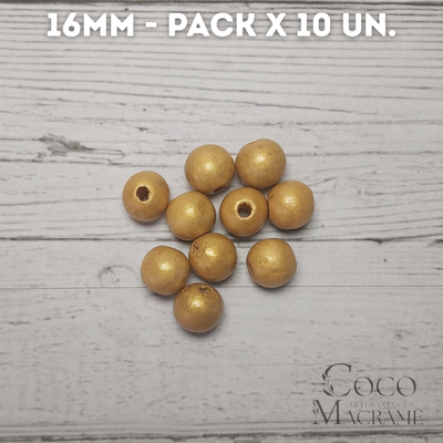 Esfera 16mm Oro x 10 un.