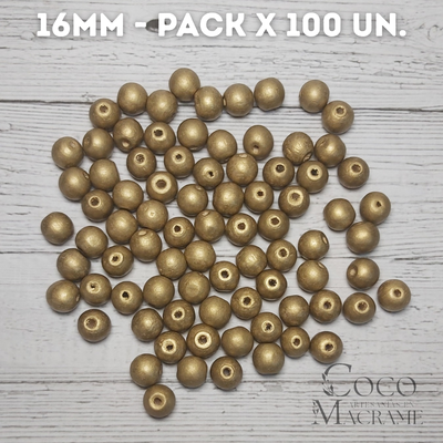 Esfera 16mm Oro oscuro x 100 un.