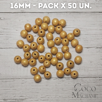 Esfera 16mm Oro x 50 un.