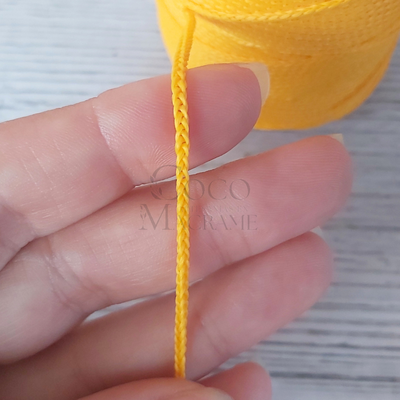 Cola de rata 2mm - Amarillo Oro