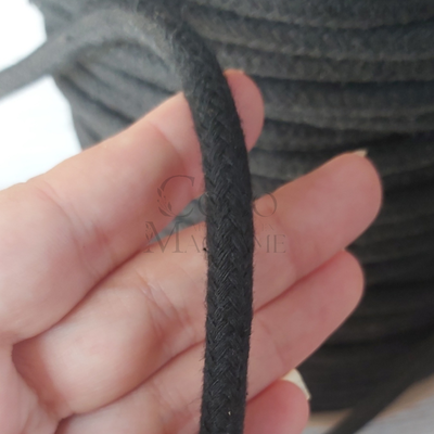 Cordon trenzado premium 8mm Negro - 100 mts