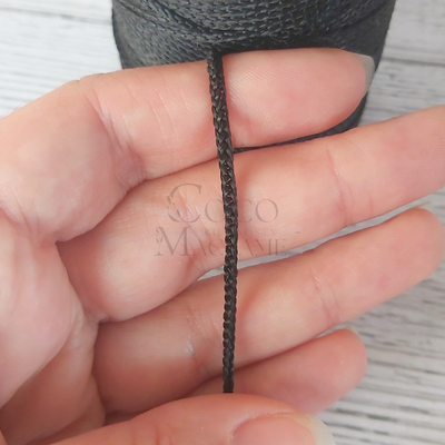 Cola de rata 2mm - Negro