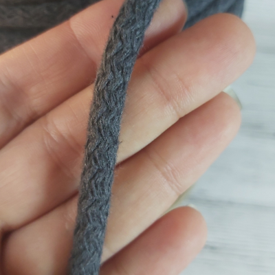 Cordon de algodón relleno Gris topo 7mm