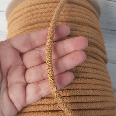 Cordon de algodón relleno Terracota 7mm