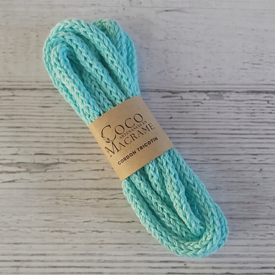 Cordon tejido tricotin 2 mts - Verde