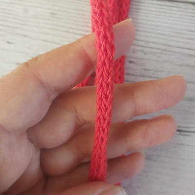 Cordon tejido tricotin 2 mts - Rojo 