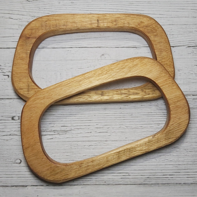 Manija de madera rectangular redondeada