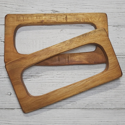 Manija de madera rectangular