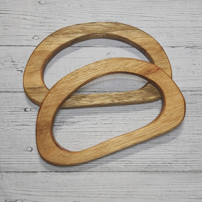 Manija de madera medialuna redondeada