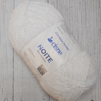 Chenille Cisne Noite x 500 mts - Blanco