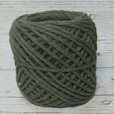 Hilo de algodón 20 h. Verde muzgo 2mm x unidad 