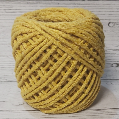 Hilo de algodón 20 h. Amarillo mostaza 2mm x unidad 