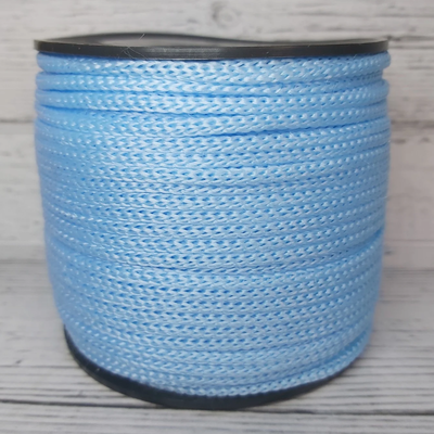 Cordón Cola de Rata 3mm Celeste para Crochet y Bijou (100 mts)