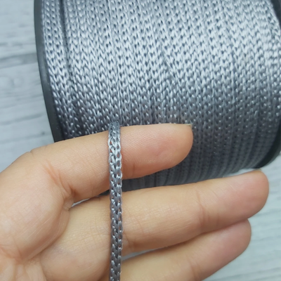 Cordón Cola de Rata 3mm Gris para Crochet y Bijou (100 mts)