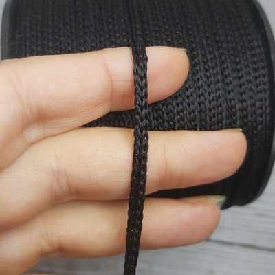 Cordón Cola de Rata 3mm Negro para Crochet y Bijou (100 mts)