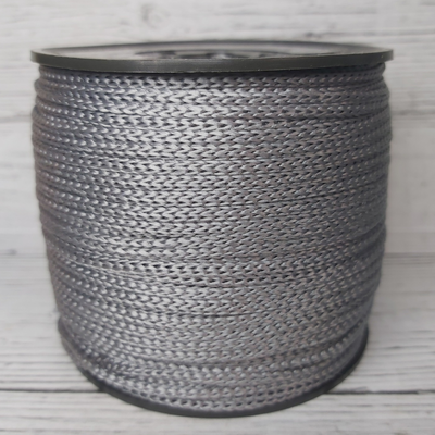 Cordón Cola de Rata 3mm Gris para Crochet y Bijou (100 mts)