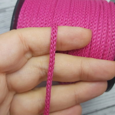 Cordón Cola de Rata 3mm Fucsia para Crochet y Bijou (100 mts)