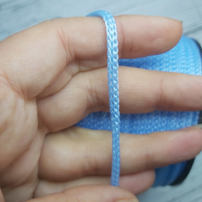 Cordón Cola de Rata 3mm Celeste para Crochet y Bijou (100 mts)