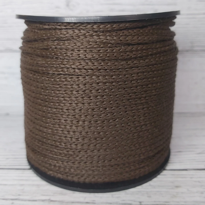 Cordón Cola de Rata 3mm Marrón para Crochet y Bijou (100 mts)