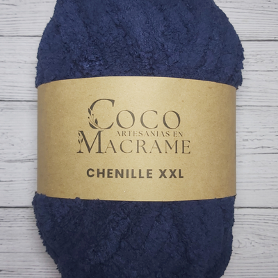 Chenille xxl 18mm 250 gr. - Azul Marino - Ideal mantas